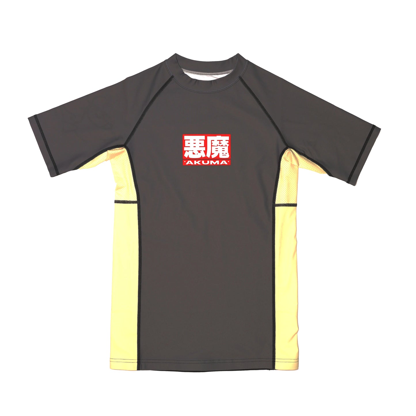 Oni Collection - Short Sleeve Women's Rash Guard – Grey and Bone