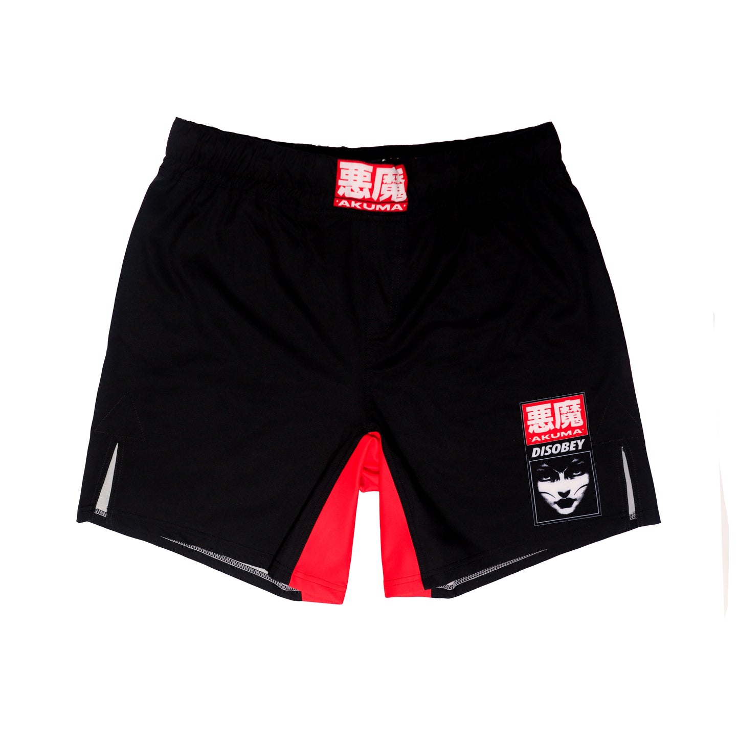 Disobey Collection - Grappling Shorts - Black and Red