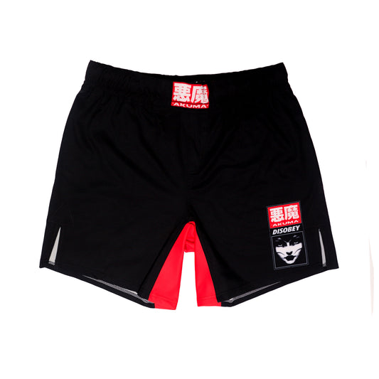 Disobey Collection - Grappling Shorts - Black and Red