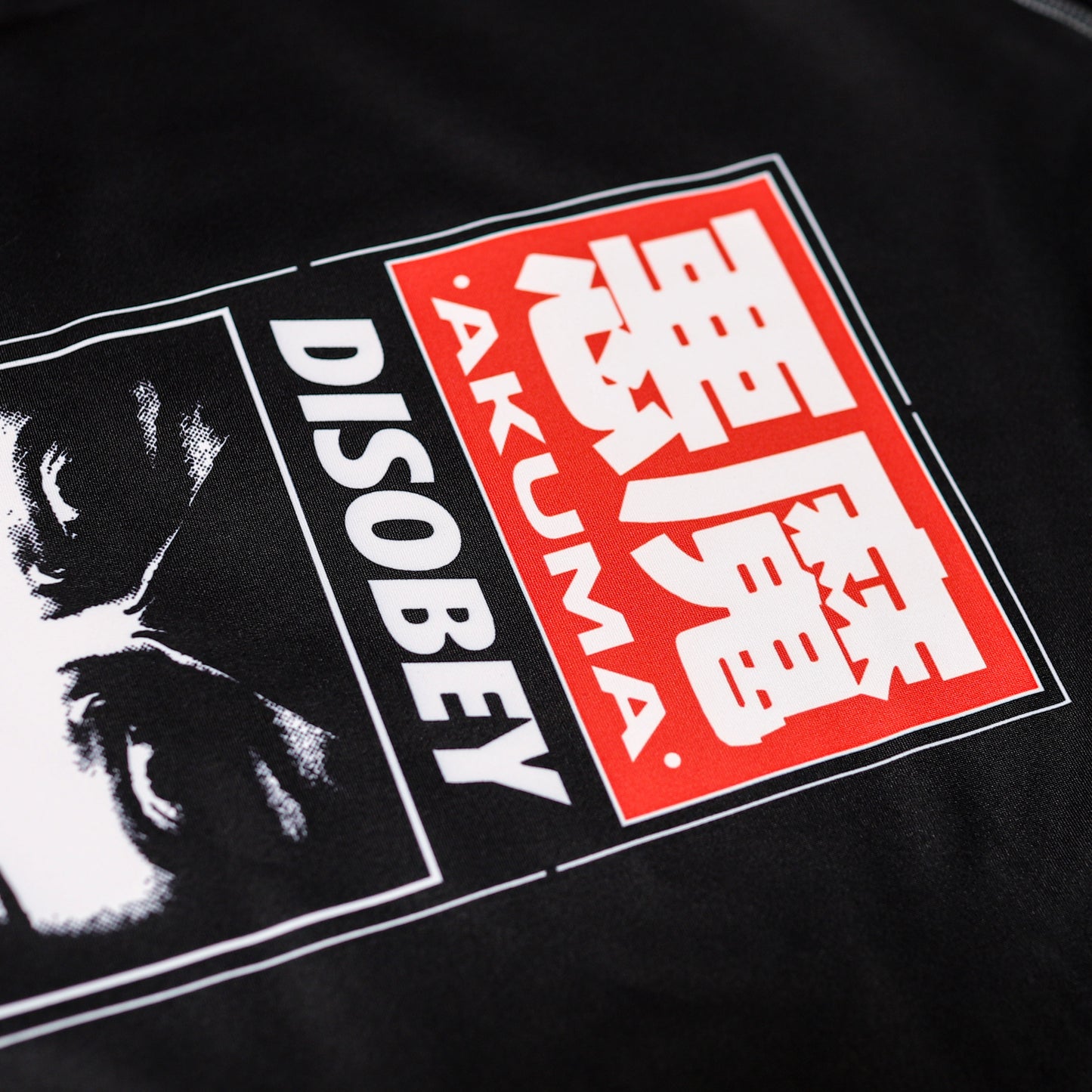Disobey Collection - Short Sleeve Rash Guard - Black and Bone