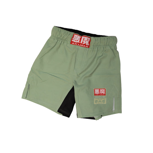 Oni Collection - Kids Grappling Shorts – Green