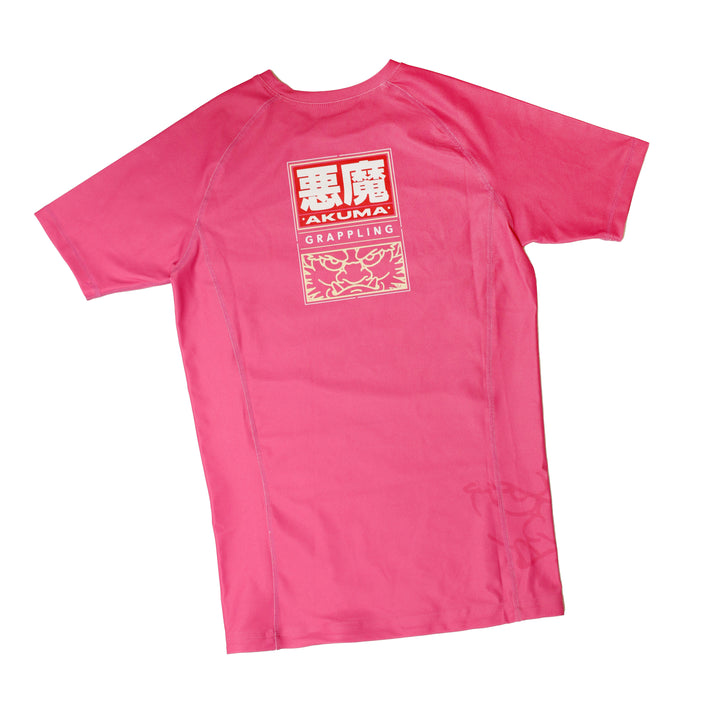 Oni Collection - Short Sleeve Rash Guard - Pink – Akuma Fightwear