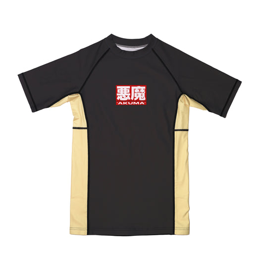 Oni Collection - Short Sleeve Women's Rash Guard – Grey and Bone